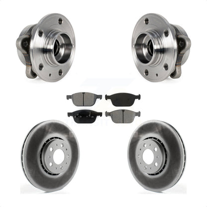 Hub Bearing Assembly Coated Disc Brake Rotors And Pads Front Kit For Volvo XC90
