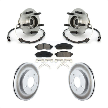 Hub Bearing Coat Brake Rotor Pad Front Kit For 2004 Ford F-150 With 5 Lug Wheels