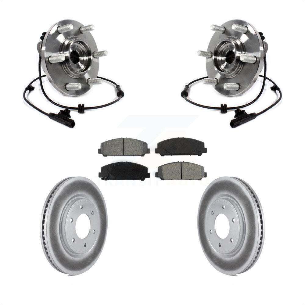 Hub Bearing Coat Brake Rotor Pads Front Kit For INFINITI QX80 Nissan Armada QX56