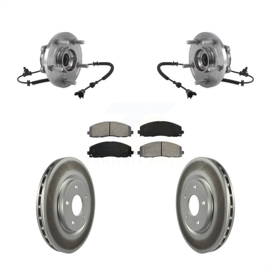 Hub Bearing Coated Brake Rotor Pad Front Kit For Chrysler Pacifica Grand Caravan
