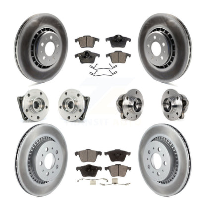 Hub Bearing Coat Brake Rotor Pads Front Rear Kit (10Pc) For 08-14 Volvo XC90 AWD