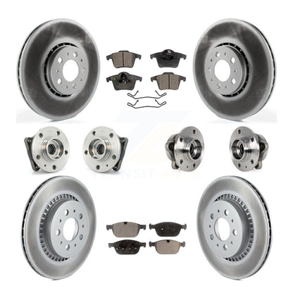 Hub Bearing Coat Brake Rotor Pads Front Rear Kit (10Pc) For 08-14 Volvo XC90 AWD
