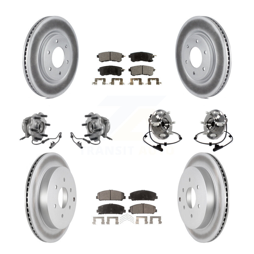 Hub Bearing Coat Brake Rotor Pads Front Rear Kit (10Pc) For INFINITI QX80 Nissan