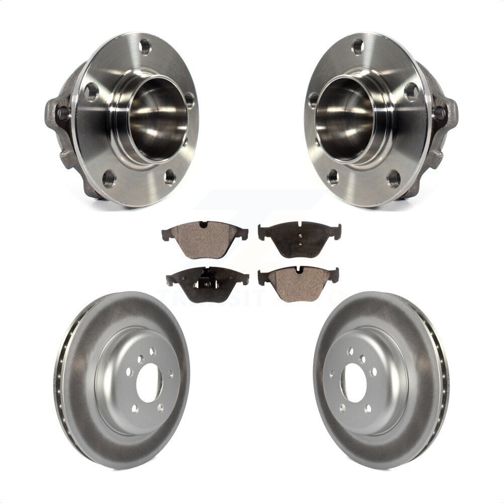 Hub Bearing Coated Brake Rotor Pad Front Kit For BMW 535i 640i Gran Coupe 5 535d