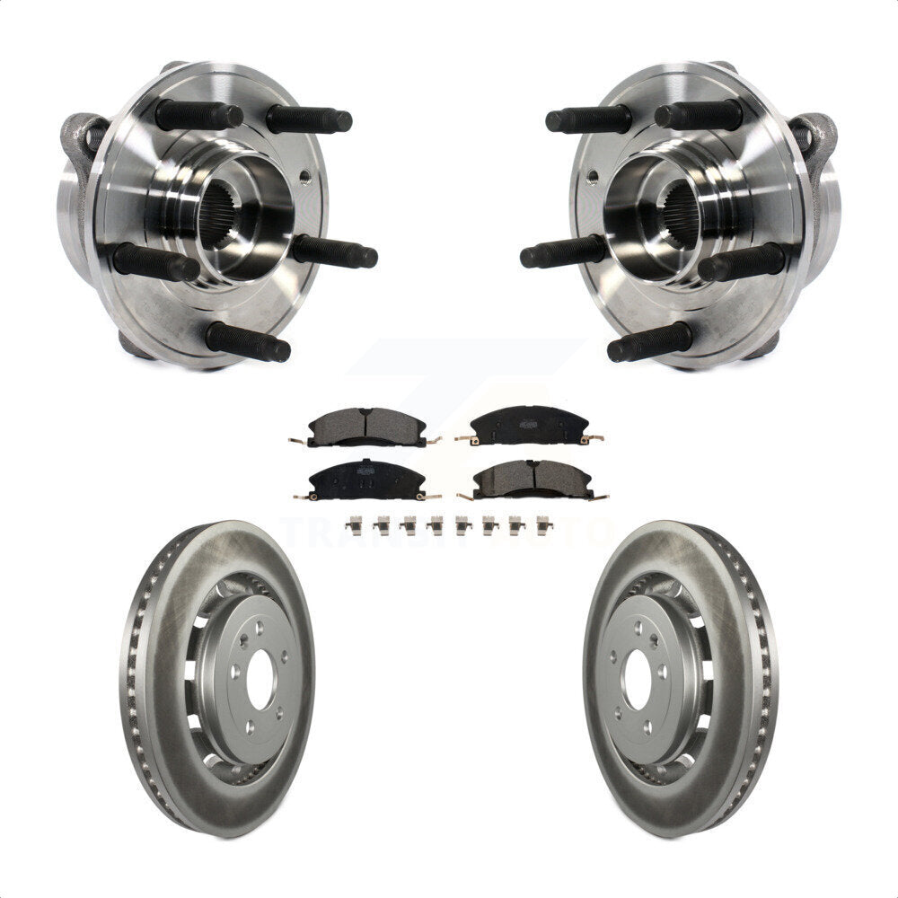 Hub Bearing Coated Brake Rotor Pads Front Kit For Ford Taurus Police Interceptor