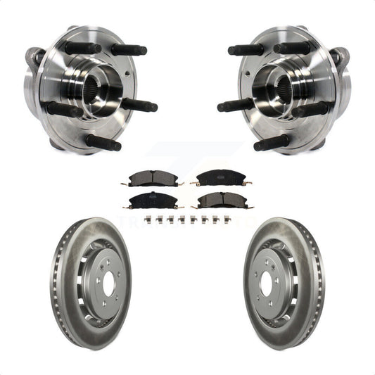 Hub Bearing Coated Brake Rotor Pads Front Kit For Ford Taurus Police Interceptor