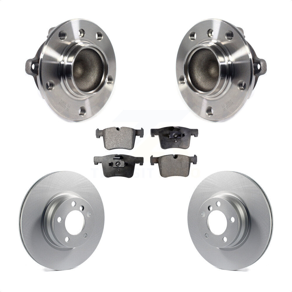 Hub Bearing Assembly Coated Disc Brake Rotor And Pad Front Kit For BMW 328i 330e