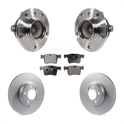 Hub Bearing Assembly Coated Disc Brake Rotor And Pad Front Kit For BMW 328i 330e