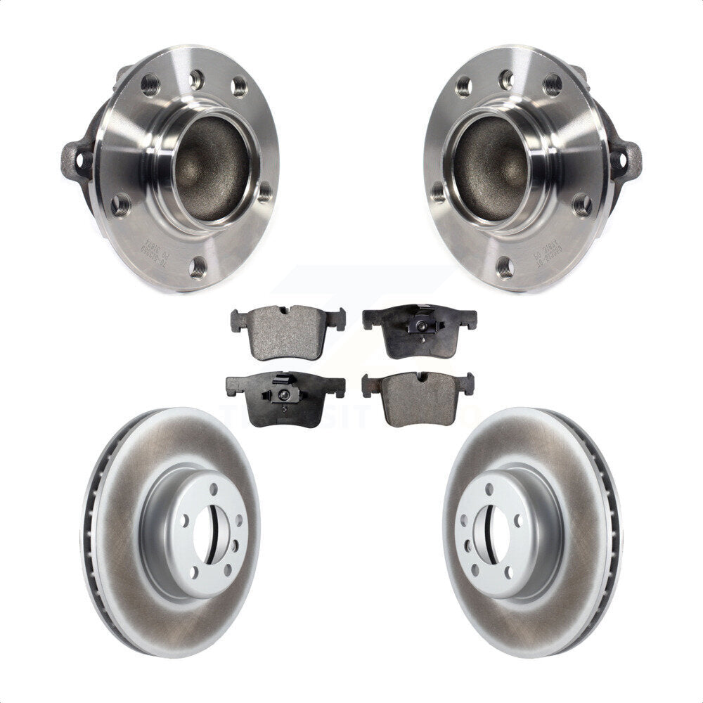 Hub Bearing Assembly Coated Disc Brake Rotors And Pads Front Kit For BMW 335i