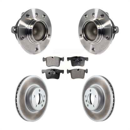 Hub Bearing Assembly Coated Disc Brake Rotors And Pads Front Kit For BMW 335i