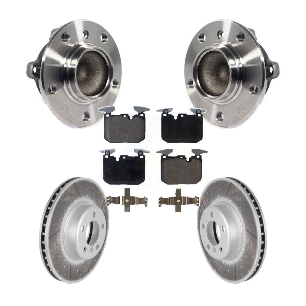 Hub Bearing Coated Brake Rotor Pad Front Kit For BMW M235i 335i 328i 228i 435i 3
