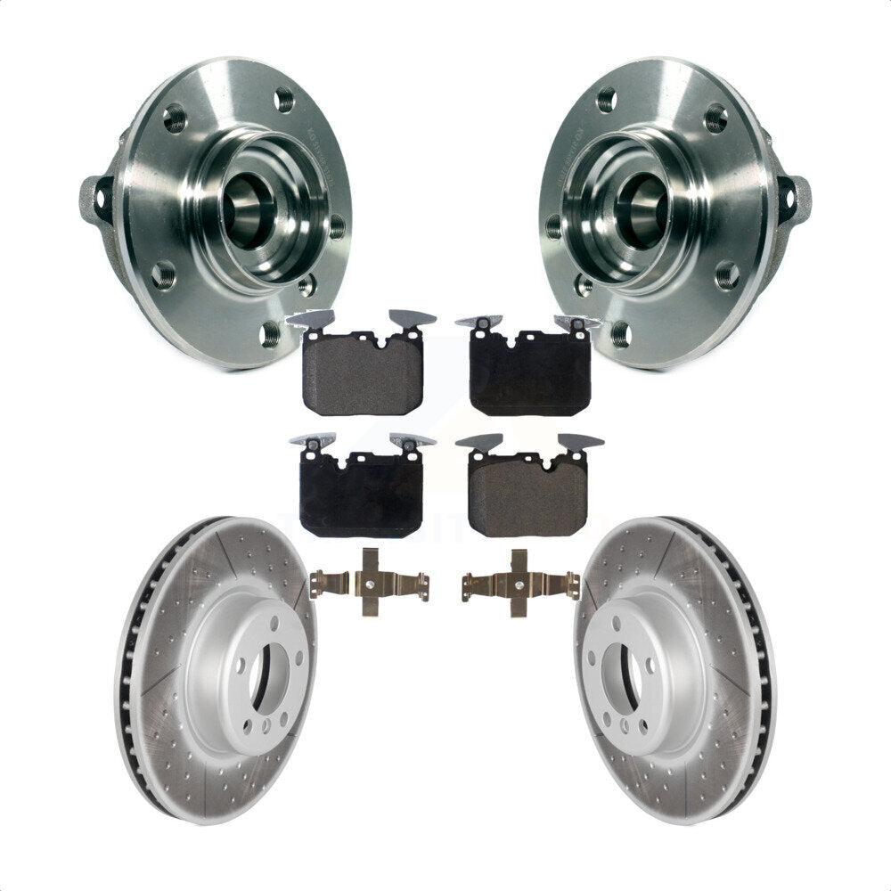 Hub Bearing Coat Brake Rotor Pad Front Kit For BMW 328i xDrive 320i 228i 435i GT