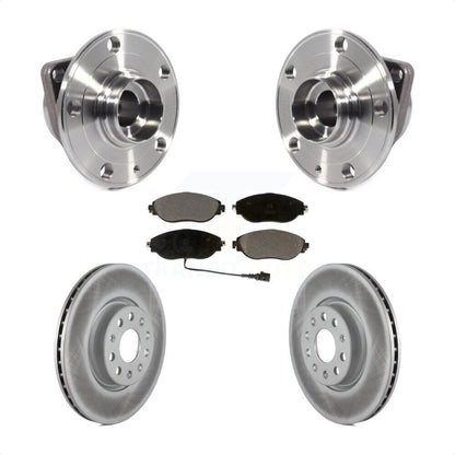 Hub Bearing Assembly Coated Brake Rotor Pads Front Kit For Volkswagen GTI Arteon