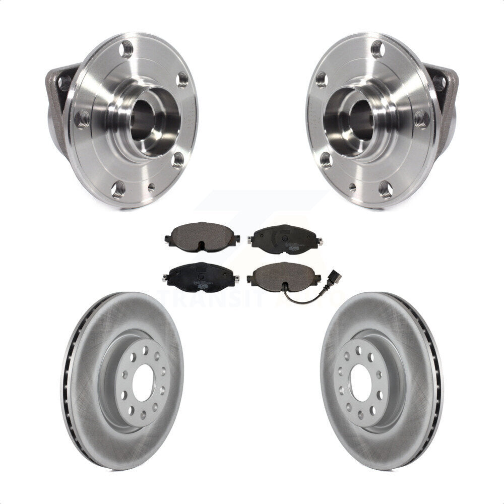 Hub Bearing Coat Brake Rotor Pad Front Kit For Volkswagen Taos GTI Golf Alltrack
