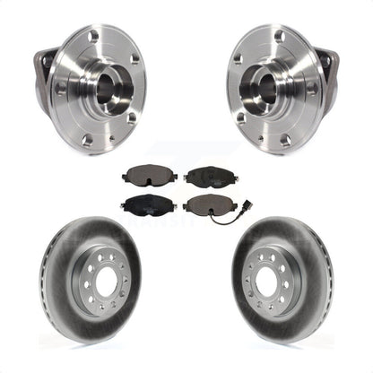 Hub Bearing Coated Brake Rotor Pad Front Kit For Volkswagen Jetta Taos Golf Audi