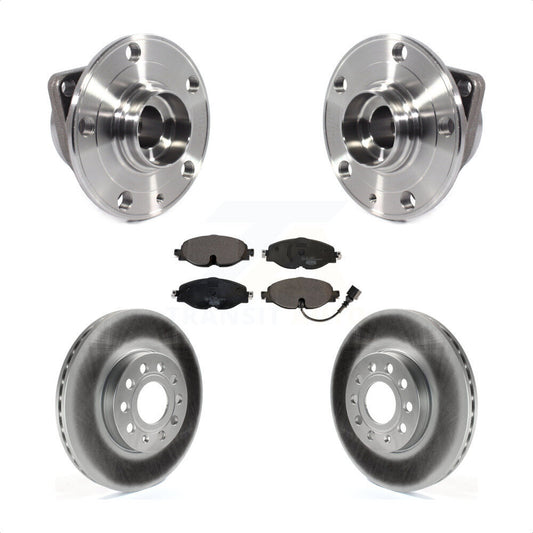 Hub Bearing Coated Brake Rotor Pad Front Kit For Volkswagen Jetta Taos Golf Audi