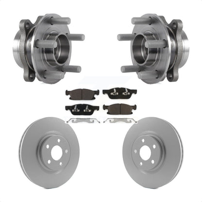 Hub Bearing Assembly Coated Disc Brake Rotors And Pads Front Kit For Ford Edge