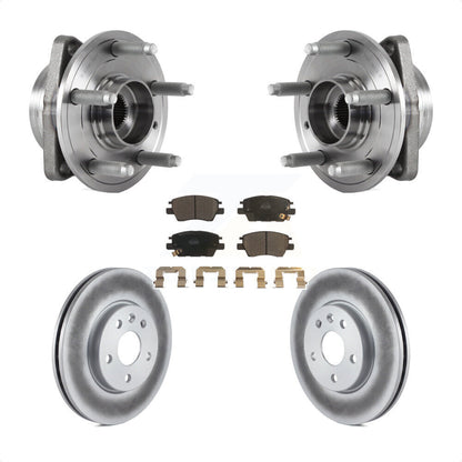 Hub Bearing Coated Brake Rotor & Pads Front Kit For Chevrolet Cruze Volt Bolt EV