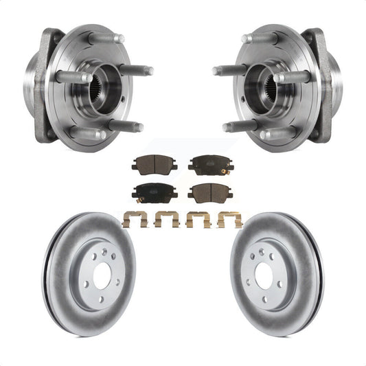 Hub Bearing Coated Brake Rotor & Pads Front Kit For Chevrolet Cruze Volt Bolt EV