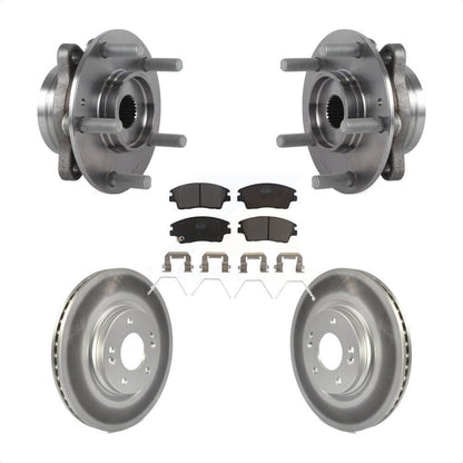 Hub Bearing Coated Brake Rotor Pads Front Kit For 2017-2020 Hyundai Elantra 1.6L