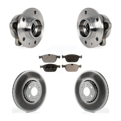 Hub Bearing Assembly Coated Disc Brake Rotors And Pads Front Kit For Volvo XC90