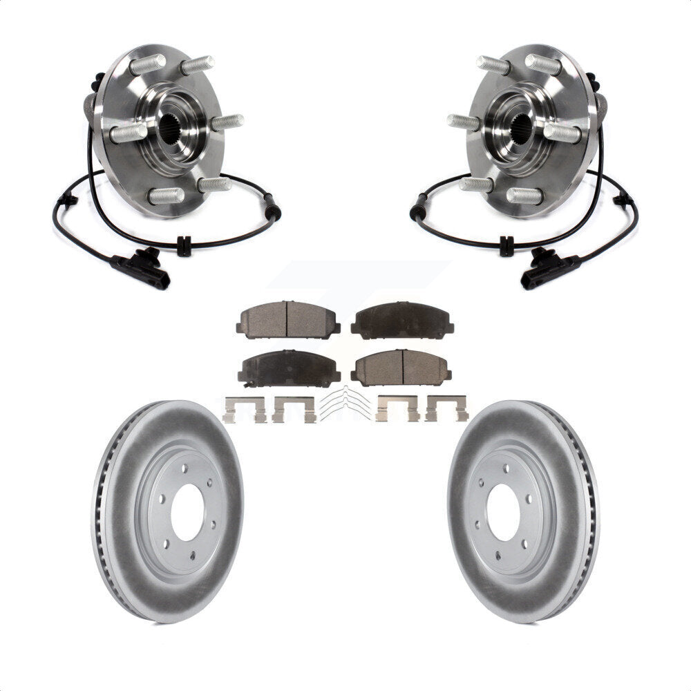 Hub Bearing Coat Brake Rotor Pads Front Kit For INFINITI QX80 Nissan Armada QX56