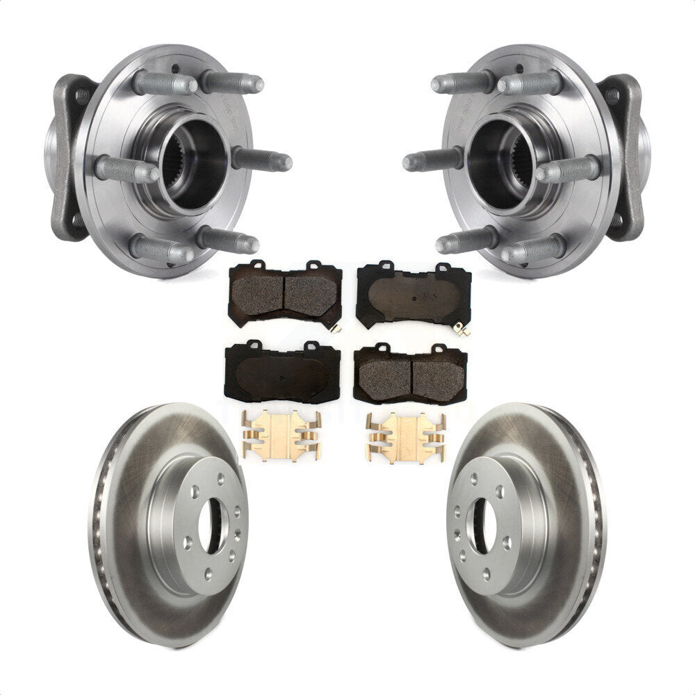 Hub Bearing Coat Brake Rotor Pad Front Kit For Chevrolet Colorado GMC Canyon 4WD
