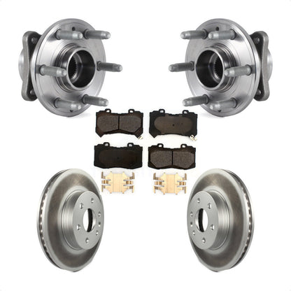 Hub Bearing Coat Brake Rotor Pad Front Kit For Chevrolet Colorado GMC Canyon 4WD