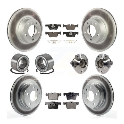 Hub Bearing Coated Brake Rotor Pads Shoe Front Rear Kit (10Pc) For BMW 320i 328d