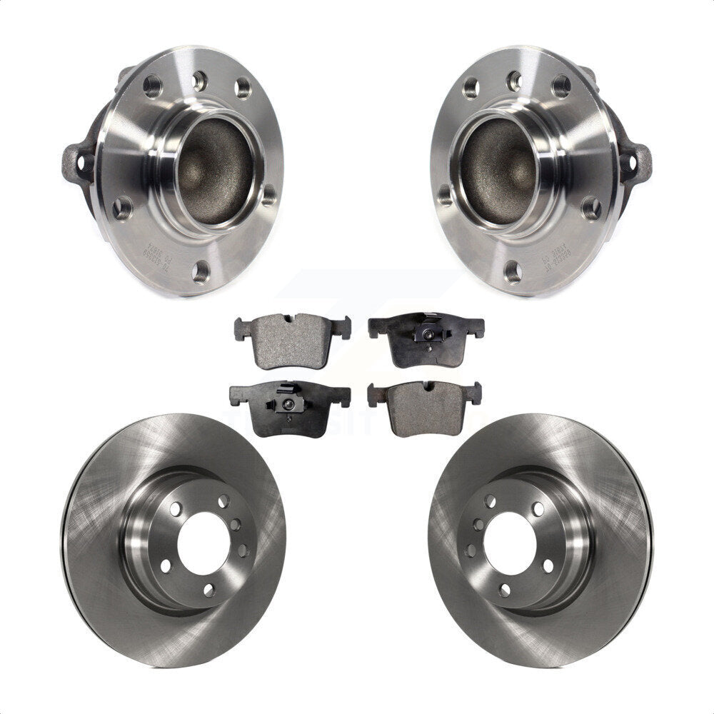 Hub Bearing Assembly Disc Brake Rotors And Pads Front Kit For BMW 328i 330e