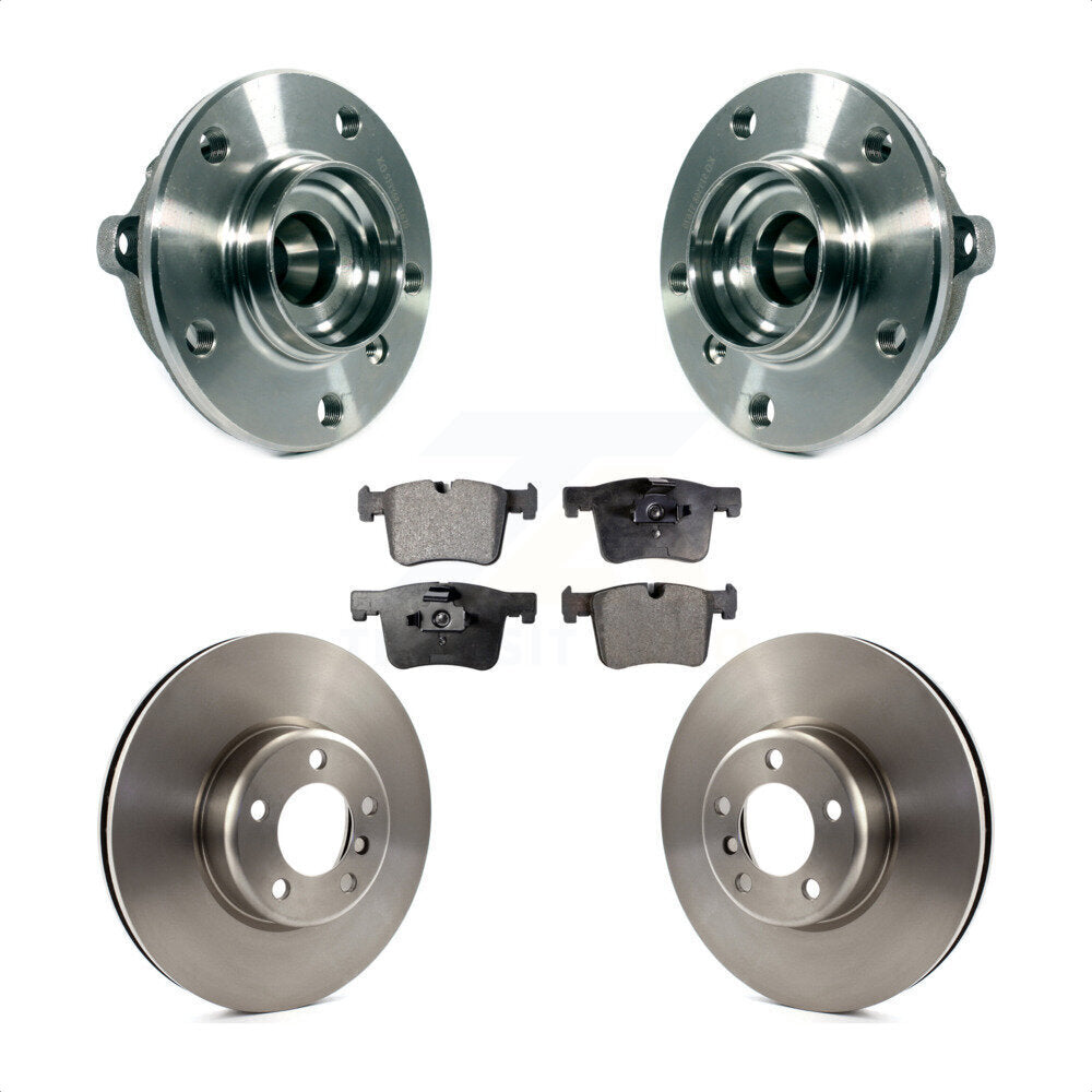 Hub Bearing Assembly Disc Brake Rotors And Pads Front Kit For BMW 335i xDrive GT