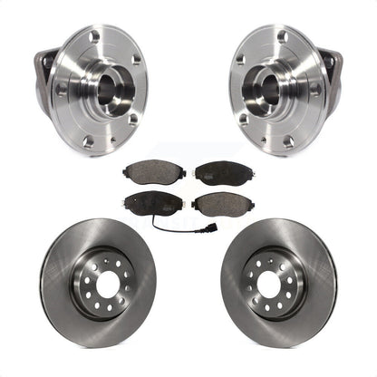Hub Bearing Assembly Disc Brake Rotor & Pads Front Kit For Volkswagen GTI Arteon