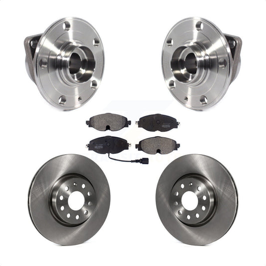 Hub Bearing Brake Rotor Pad Front Kit For Volkswagen Taos GTI Golf Alltrack Audi