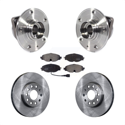 Hub Bearing Brake Rotor Pads Front Kit For Volkswagen Jetta Taos Golf SportWagen