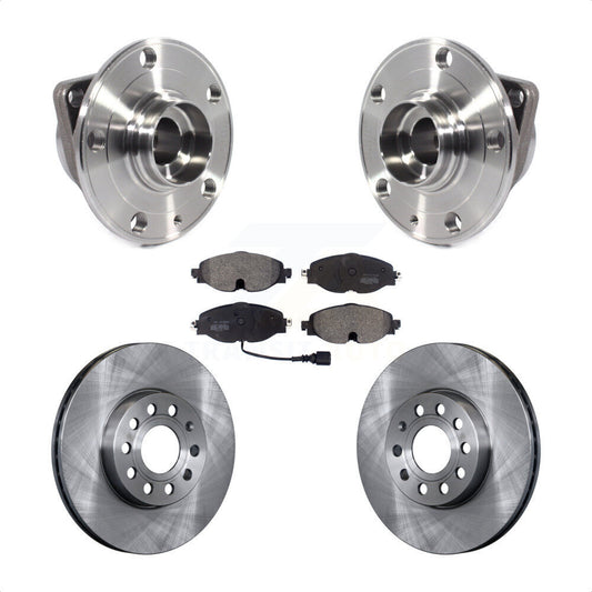 Hub Bearing Brake Rotor Pads Front Kit For Volkswagen Jetta Taos Golf SportWagen