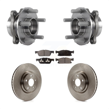Hub Bearing Assembly Disc Brake Rotors And Pads Front Kit For Ford Edge