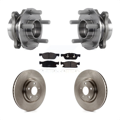Hub Bearing Assembly Disc Brake Rotor And Pads Front Kit For Lincoln Continental