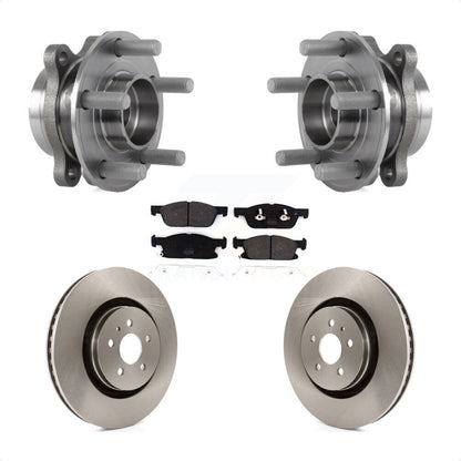 Hub Bearing Brake Rotor & Pads Front Kit For Ford Fusion Lincoln MKZ Continental