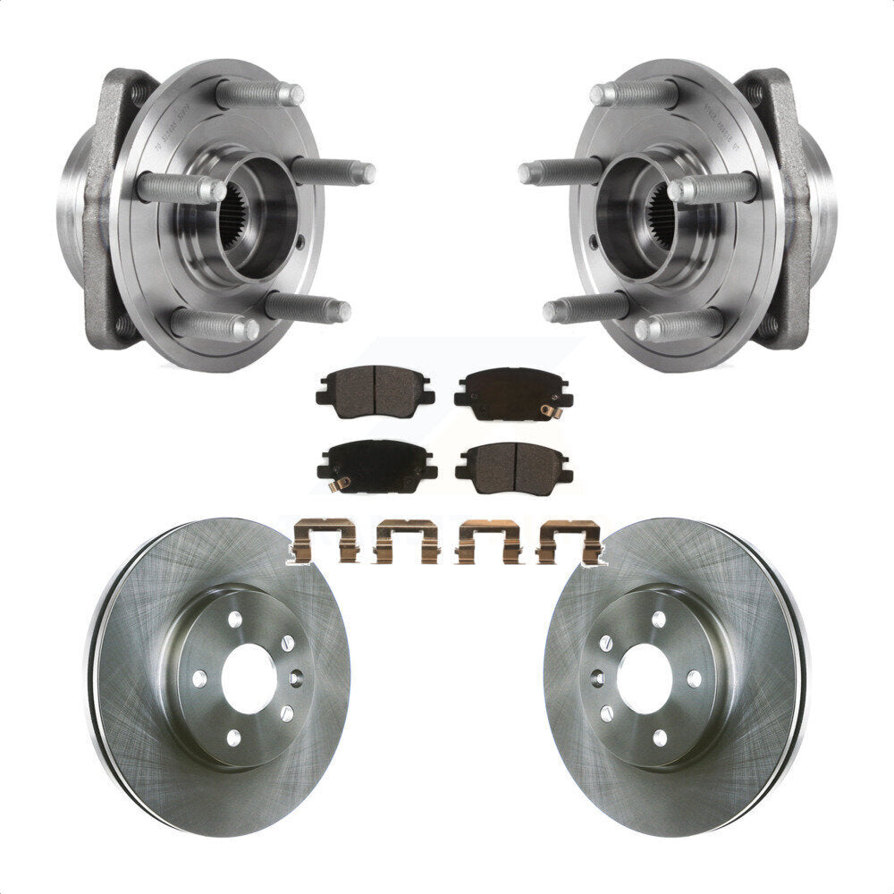 Hub Bearing Assembly Brake Rotor Pads Front Kit For Chevrolet Cruze Volt Bolt EV