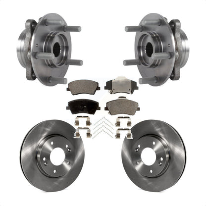 Hub Bearing Assembly Disc Brake Rotors And Pads Front Kit For Hyundai Elantra
