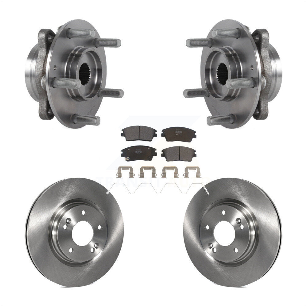 Hub Bearing Disc Brake Rotor & Pads Front Kit For 2017-2020 Hyundai Elantra 1.6L