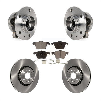 Hub Bearing Assembly Disc Brake Rotors And Pads Front Kit For Volvo XC90