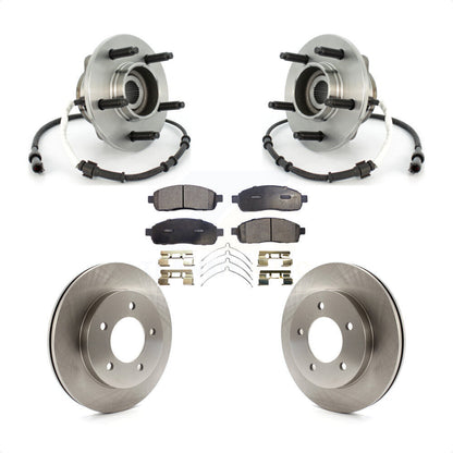 Hub Bearing Brake Rotor & Pad Front Kit For 2004 Ford F-150 4WD with 4-Wheel ABS