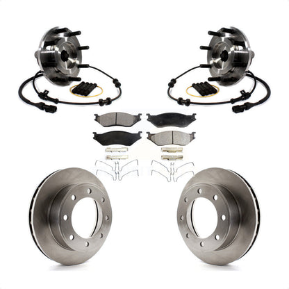 Hub Bearing Brake Rotor Pad Front Kit For 1999 Ford F-450 Super Duty F-550 4 X 2