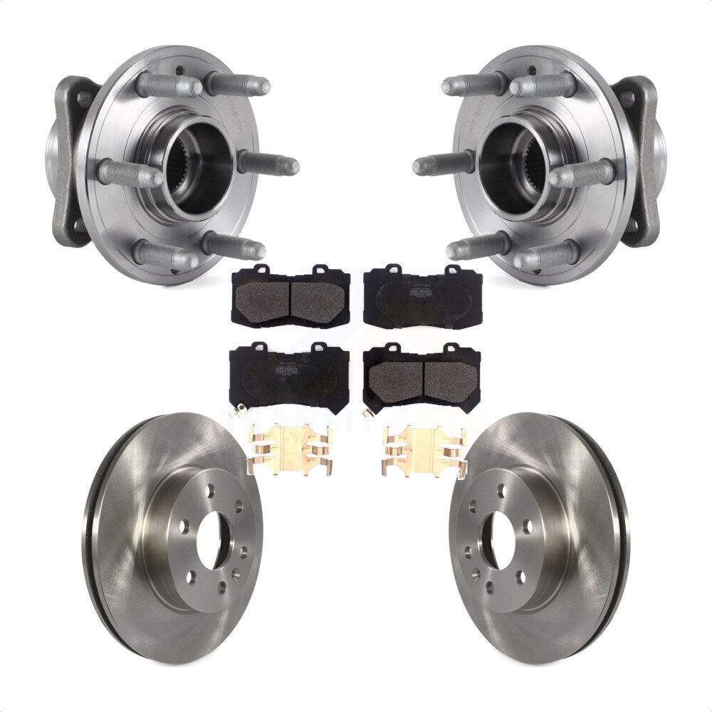 Hub Bearing Disc Brake Rotor Pad Front Kit For Chevrolet Colorado GMC Canyon 4WD