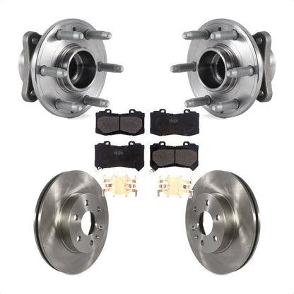 Hub Bearing Disc Brake Rotor Pad Front Kit For Chevrolet Colorado GMC Canyon 4WD