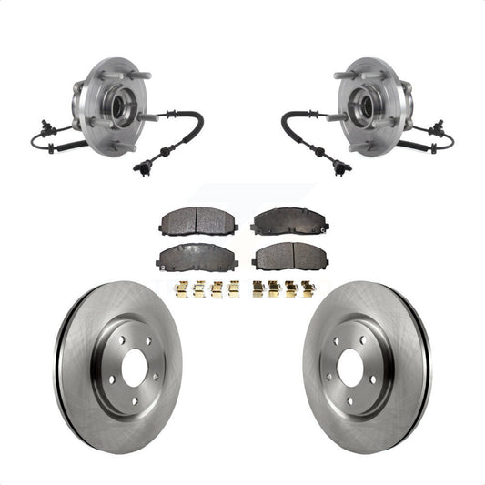 Hub Bearing Disc Brake Rotor & Pad Front Kit For Chrysler Pacifica Grand Caravan