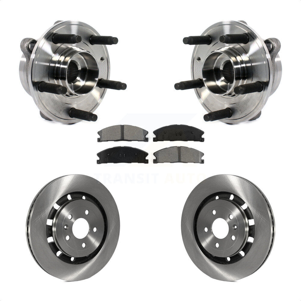 Hub Bearing Brake Rotor & Pad Front Kit For Ford Taurus Police Interceptor Sedan