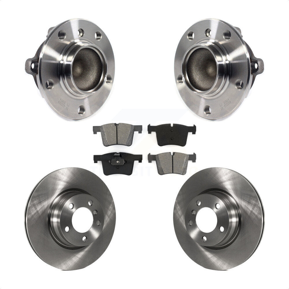 Hub Bearing Assembly Disc Brake Rotors And Pads Front Kit For BMW 328i 330e