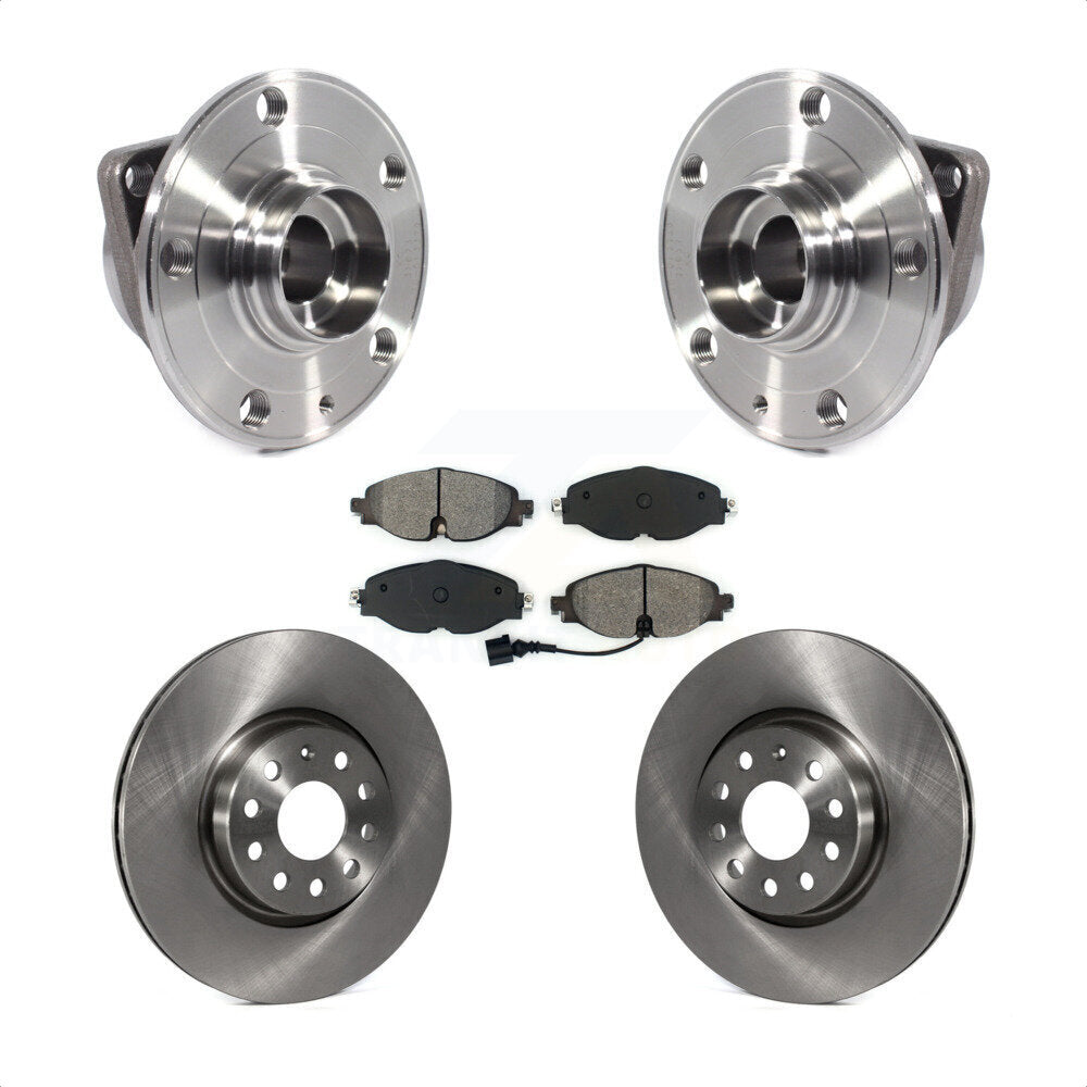 Hub Bearing Brake Rotor Pad Front Kit For Volkswagen Taos GTI Golf Alltrack Audi